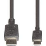 e+p HDMI 4. Kabellänge: 2 m, Anschluss 1: HDMI Type A (Standard), Anschluss 2: HDMI Type C (Mini), Beschichtung Verbindungsanschlüsse: Gold, Produktfarbe: Schwarz (HDMI 4)
