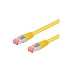 Wentronic Goobay CAT 6a Patchkabel, S/FTP (PiMF), Gelb, 10 m - LSZH halogenfrei, Kupfer (93700)