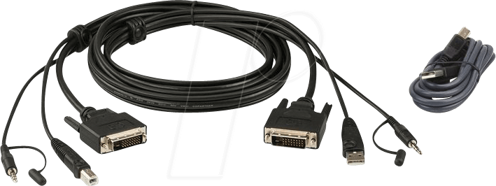 Aten 1,8 M USB DVI-D Dual-Link Secure KVM Kabel-Set (2L-7D02UDX2)