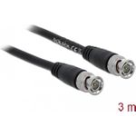 DeLOCK 80083 Koaxialkabel 3 m BNC Schwarz (80083)