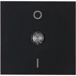 KOPP HK07 Flächenwippe mit klarer Linse, Aufdruck I-O & Federplatte (IP20 | 2-polig) (491923000)