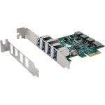 EXSYS GmbH PCIe USB 3.2 Gen 1 Karte mit 4 Ports (VIA Chip-Set) (EX-11044)