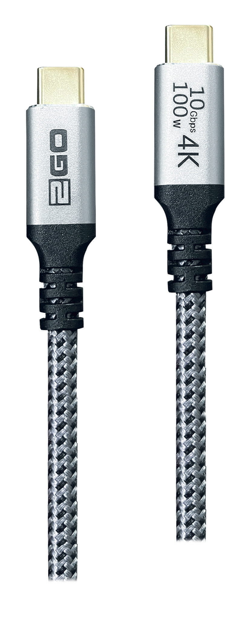 2GO 797512 USB-Kabel 1,2 m USB 3.2 Gen 2 USB-C Schwarz - Silber