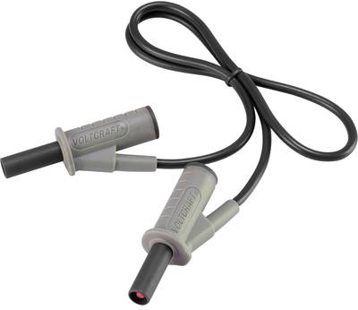 VOLTCRAFT Hochflexible Sicherheits-Messleitung [Lamellenstecker 4 mm - Lamellenstecker 4 mm] 0.5 m Schwarz MSB-501 10 A (VC-8063365)