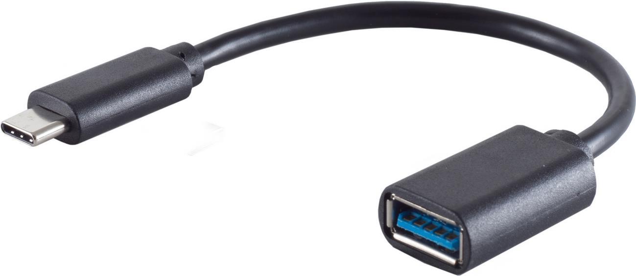shiverpeaks BS13-30009. Anschluss 1: USB-A, Anschluss 2: USB-C, Kabellänge: 0,1 m. Produktfarbe: Schwarz (BS13-30009)