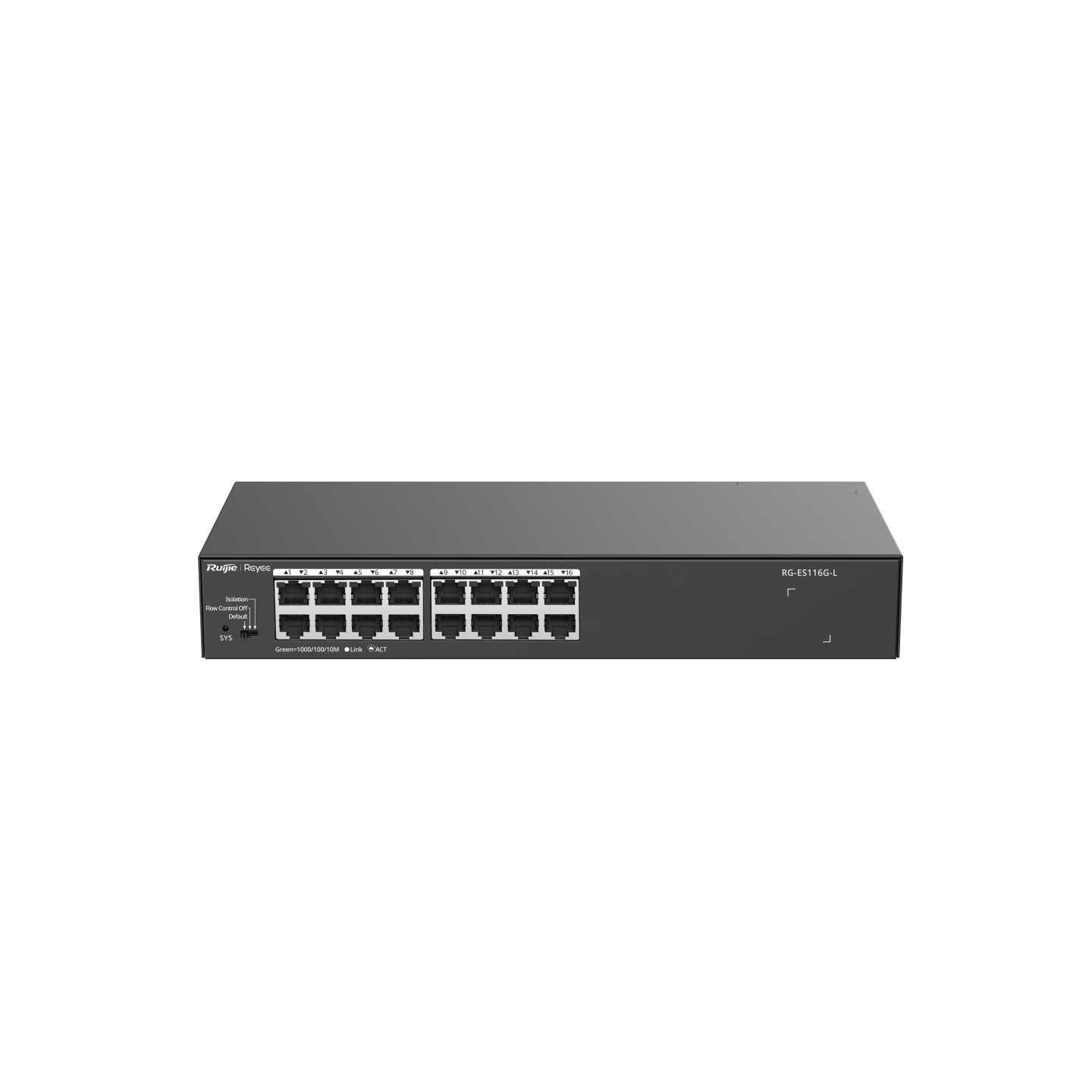 Ruijie Reyee RG-ES116G-L Unmanaged Switch 16-Port Gigabit Ethernet Schwarz