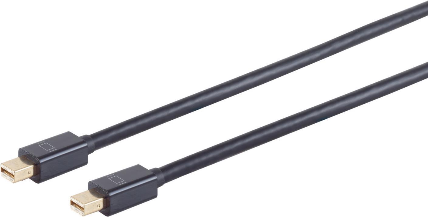 S/CONN maximum connectivity Displayportkabel-MINI Displayportkabel 1.2, Stecker-Stecker, UHD 4K2K, schwarz, 1m (10-51025)