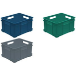 keeeper Aufbewahrungsbox Euro-Box L "bruno eco", blau Farbe: eco-blue, 20 Liter, aus 100% Recyclingkunststoff, - 1 Stück (1545667900000)