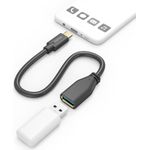 Hama USB-Adapterkabel, OTG, USB-C-Stecker - USB-A-Buchse, 15 cm, Schwarz (00125105)