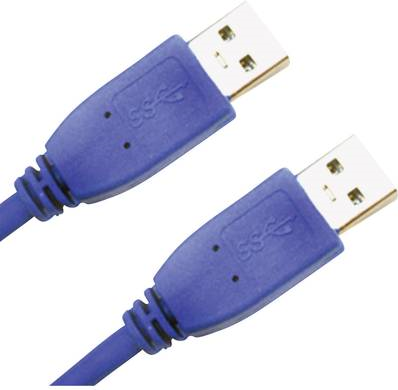 USB 3.0 Anschlusskabel [1x USB 3.0 Stecker A - 1x USB 3.0 Stecker A] 1.00 m Blau