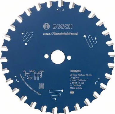 Bosch Accessories Expert for Sandwich Panel 2608644366 Kreissägeblatt 165 x 20 x 1.6 mm Zähneanzahl: 30 1 St. (2608644366)