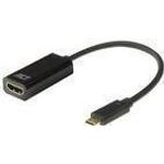 ACT AC7310 Videokabel-Adapter 0,15 m USB Typ-C HDMI Typ A (Standard) Schwarz (AC7310)