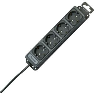 Kopp Steckdosenleiste ohne Schalter 4fach Anthrazit Schutzkontakt 127115016 (127115016)