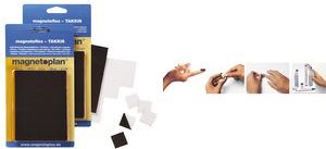 magnetoplan Takkis im Blister, selbstklebend, schwarz magnethaftende Plättchen zur unsichtbaren Befestigung von (15502)