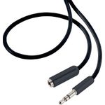 SpeaKa Professional SP-7870476 Klinke Audio Verlängerungskabel [1x Klinkenstecker 3.5 mm - 1x Klinkenbuchse 3.5 mm] 0.50 m Schwarz SuperSoft-Ummantelung (SP-7870476)