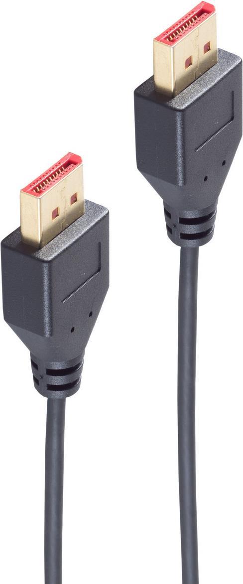 shiverpeaks ®-BASIC-S--Displayportkabel 1.4, Stecker-Stecker, UHD 8K, extra dünn schwarz, 1,0m (BS10-69025)