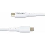 STARTECH.COM 1m USB-C Ladekabel 2er-Pack 60W 3A fur MacBook Air Laptop iPhone 15-17 iPad Air Pro Mini Samsung Galaxy Weiss (USB2CC1MNCWHE2PK)