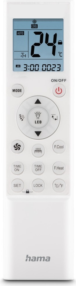 Hama Universal-Fernbedienung für Klimaanlagen und -geräte, Infrarot, Wandhalter (00221040)