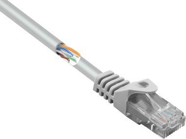 Renkforce RF-5047502 RJ45 Netzwerkkabel, Patchkabel CAT 5e U/UTP 5.00 m Grau mit Rastnasenschutz 1 St. (RF-5047502)