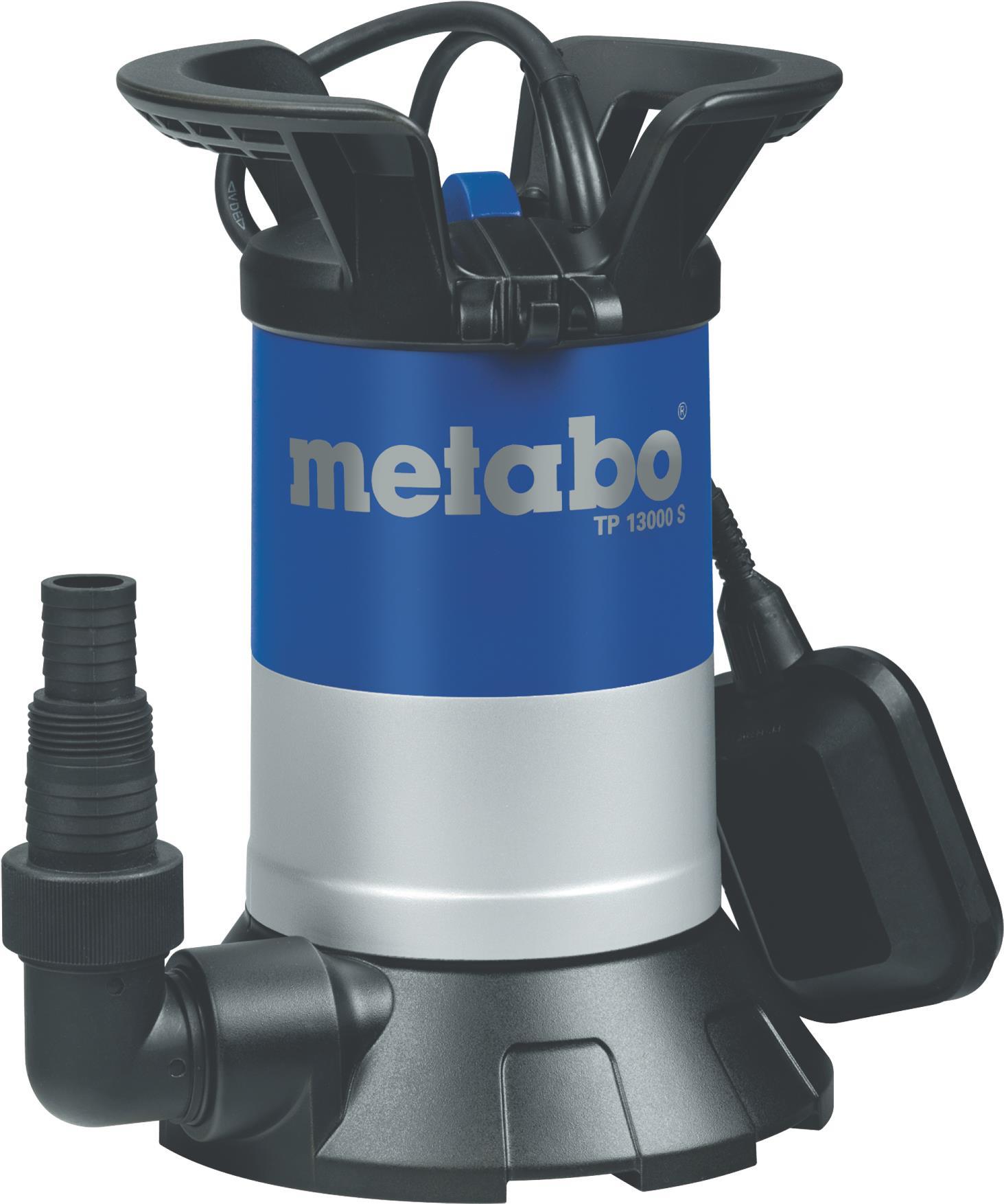 Metabo 251300000 Metabo Klarwasser-Tauchpumpe TP 13000 S (0251300000) Karton Nennaufnahmeleistung: 550 W, Max. Fördermenge: 13000 l/h, Max. Förderhöhe: 9.5 m (251300000)