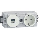 HAGER GS16009016 Steckdose 1-f. USB-Charger A+C C-Profil (GS16009016)