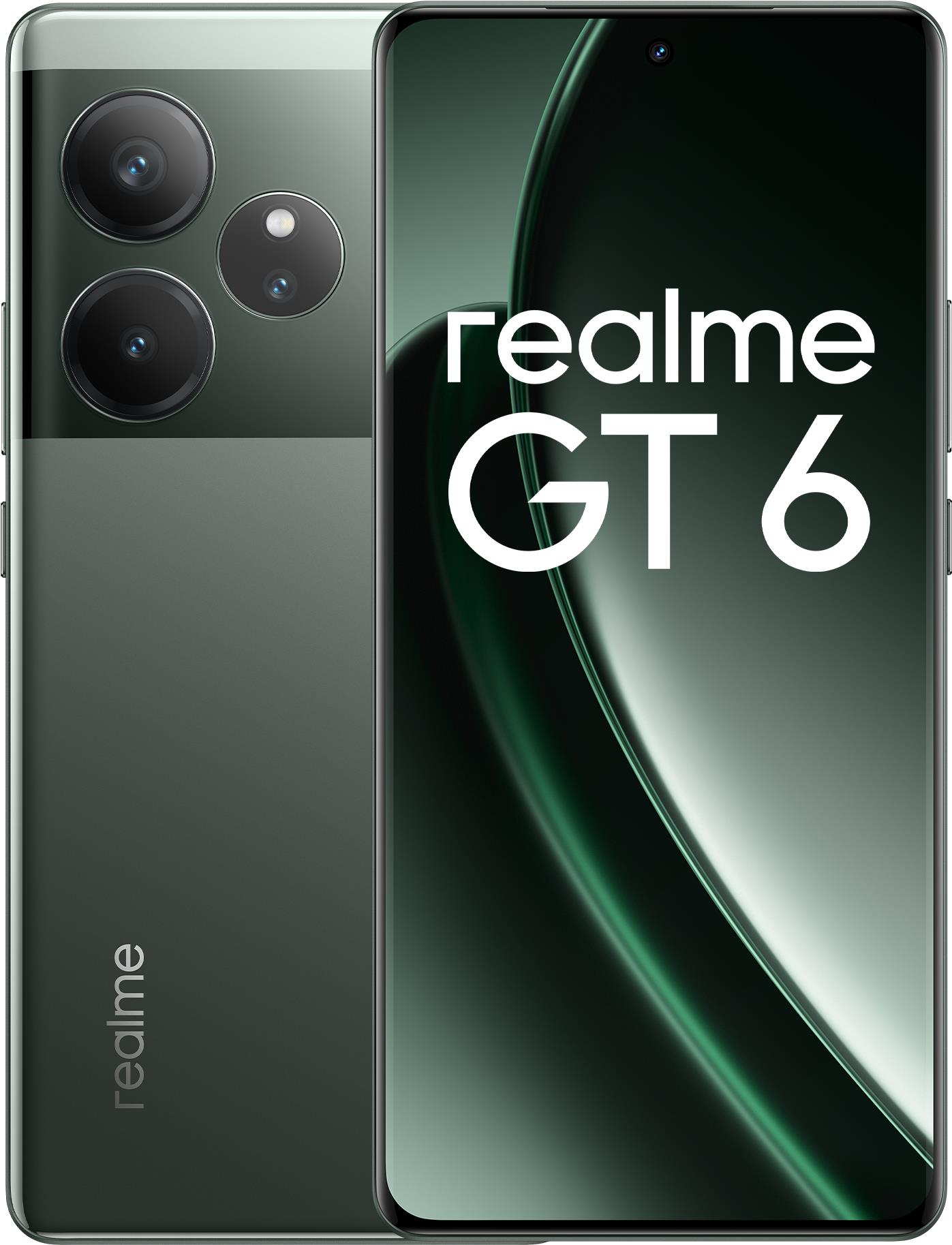 realme GT 6 17,2 cm (6.78") Dual-SIM Android 14 5G USB Typ-C 12 GB 256 GB 5500 mAh Grün (RMX3851 Razor Green 12+256)