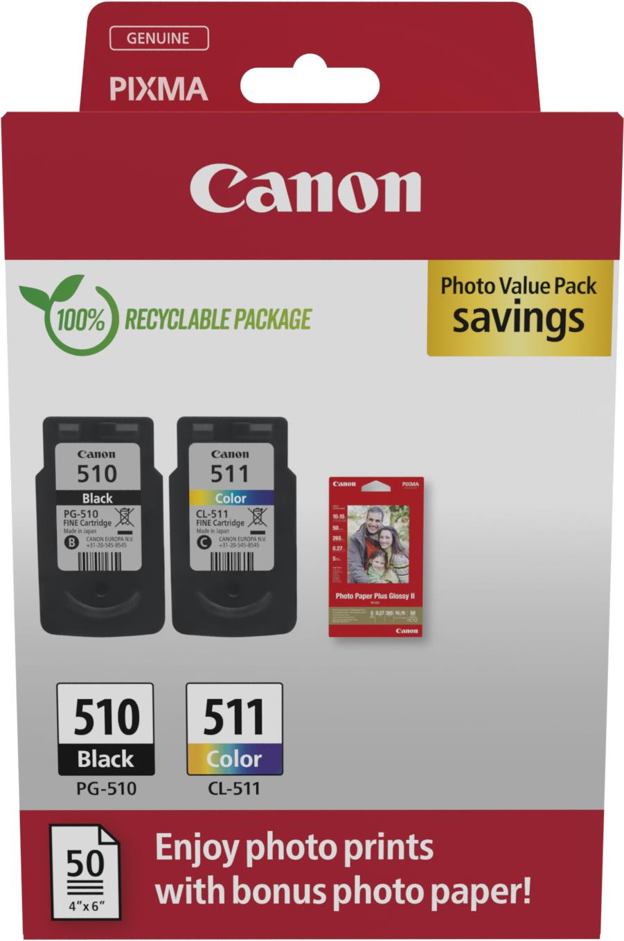 Canon PG-510/CL-511 Photo Value Pack (2970B017)