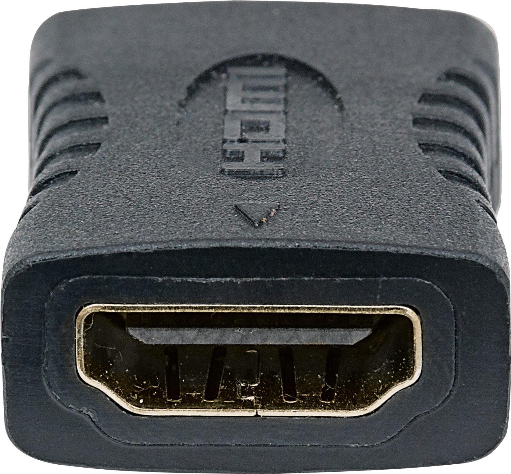 MANHATTAN HDMI-Kupplung HDMI A-Buchse auf A-Buchse Verbindet zwei HDMI-Kabel Unterstuetzt 4K-Aufloesung (353465)