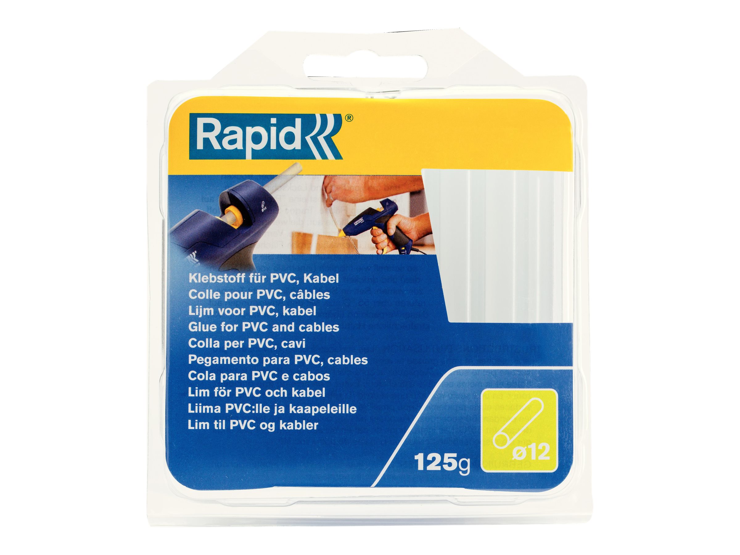 Rapid Klebepatrone PVC & Kabel 12 mm Transparent