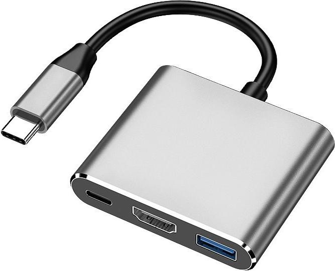 XtremeMac XWH-HUB3-13 laptop-dockingstation & portreplikator Kabelgebunden USB Typ-C Silber (XWH-HUB3-13)
