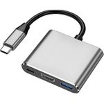 XtremeMac XWH-HUB3-13 laptop-dockingstation & portreplikator Kabelgebunden USB Typ-C Silber (XWH-HUB3-13)