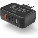Hama Ladestation, 33 Watt, 4-fach (1xQC3.0, 3xUSB-A), Schwarz (00201629)