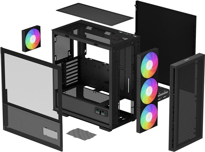 DeepCool CH560 DIGITAL Midi Tower ATX E-ATX ARGB Tempered Glass Schwarz