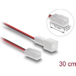 Delock Lüfter Verlängerungskabel Stecker zu Buchse 2 Pin Steckerlänge 13 mm 30 (90869)