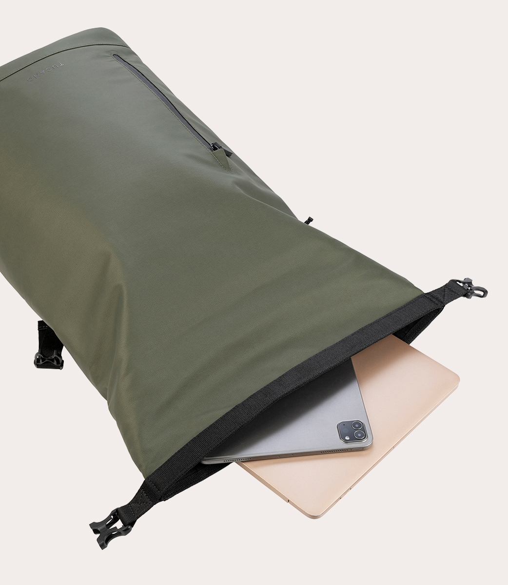 Tucano Rollo Laptop-Rucksack für Notebooks bis 16" Olive Green