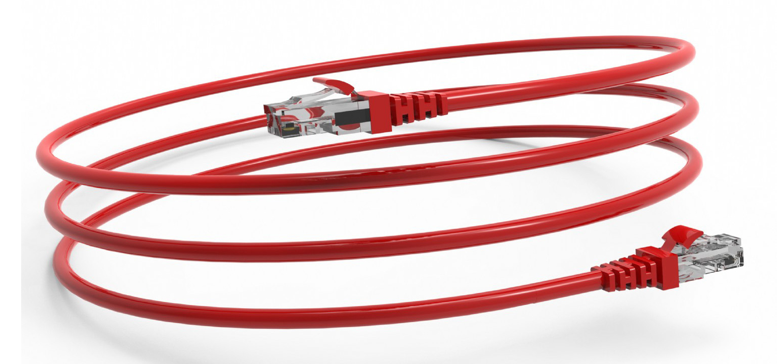 INCA Patchkabel Cat6 U/UTP RJ45 0,5 m 250 MHz Rot