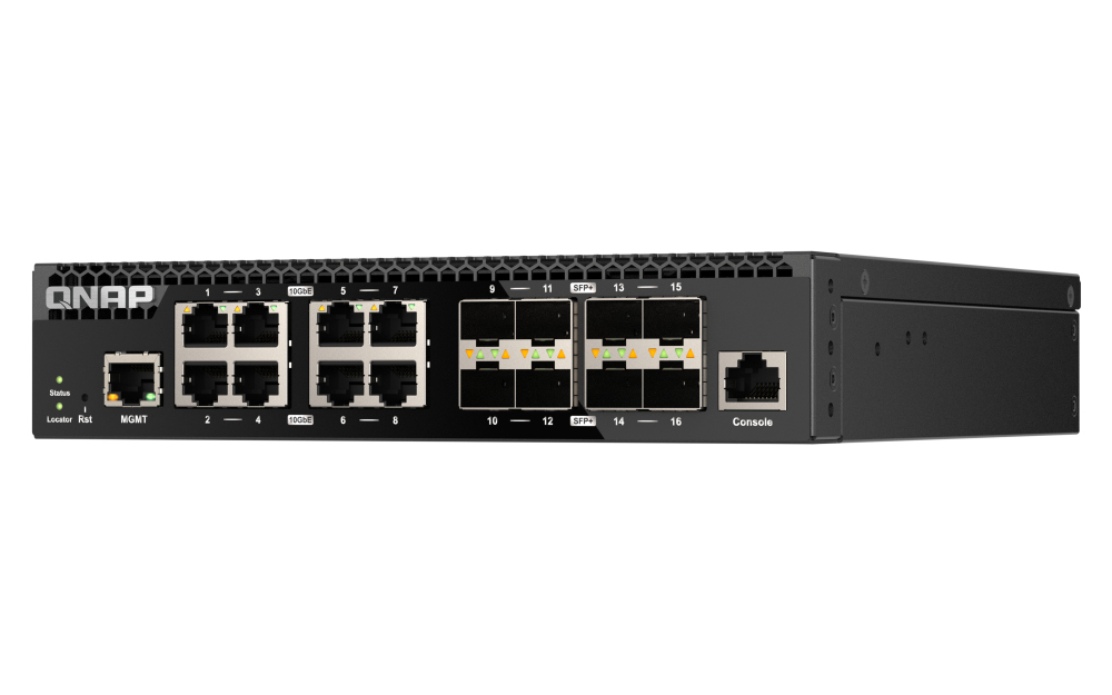 QNAP QSW-M3216R-8S8T Managed Switch 16-Port 10G Schwarz