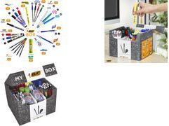 BIC Schreibset MY BIC BOX, 124-teilig Kartonbox mit 124 Schreibwarenartikeln - 1 Stück (933953)