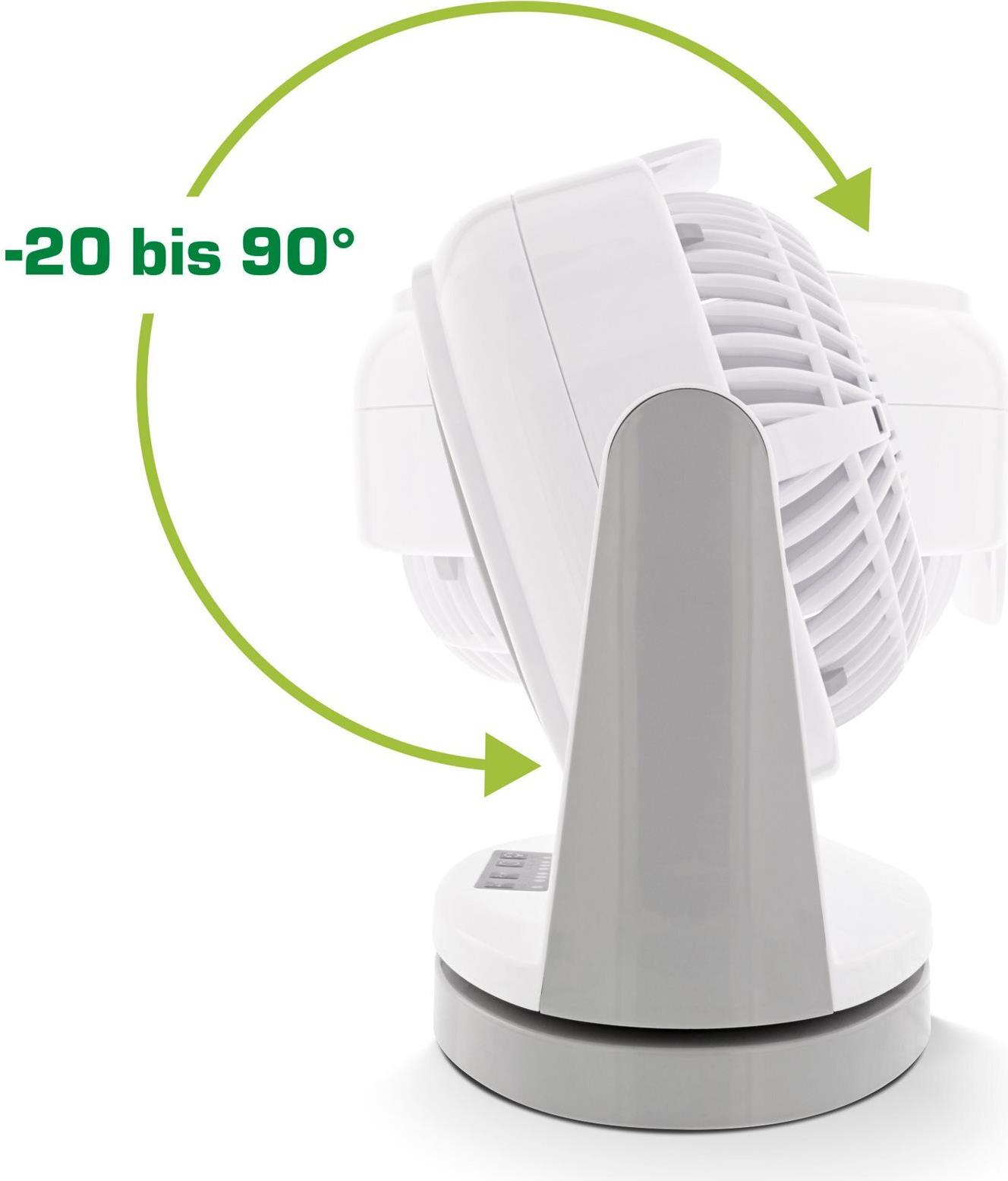 InLine SmartHome WLAN Tischventilator 45 W 57 dB Weiß/Grau