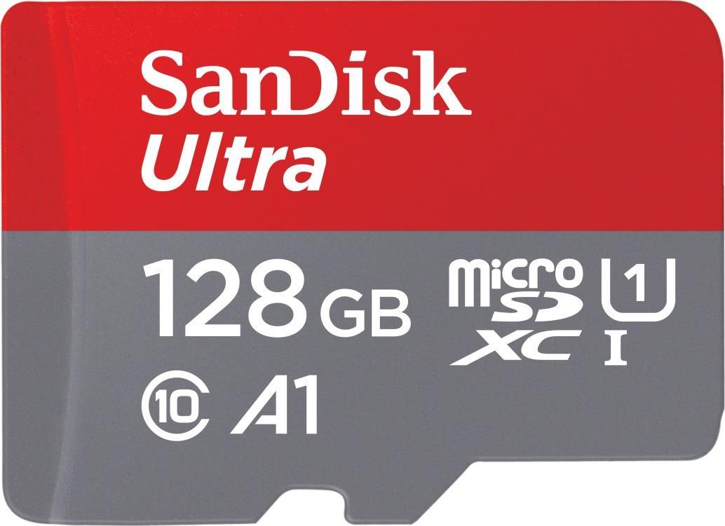 SanDisk Ultra microSD Speicherkarte 128 GB MicroSDXC UHS-I Klasse 10 (SDSQUA4-128G-GN6IA)