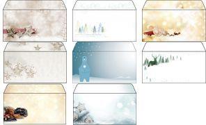 Sigel 25 Weihnachtsbriefumschläge Christmas Candle DIN lang ohne (DU450)