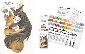 COPIC Ciao 2D Pet Palette Starter Layoutmarker-Set farbsortiert 1,0 + 6,0 mm, 1 Set (220750202)