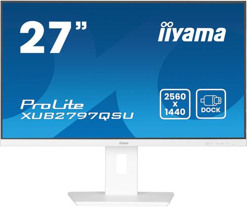 iiyama ProLite XUB2797QSU-W2, LED-Monitor - (68.6 cm (27 Zoll), weiß (matt), QHD, IPS, USB-Hub, Adaptive Sync, 100Hz Panel) [Energieklasse E] (XUB2797QSU-W2)