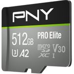 PNY PRO Elite microSDXC 512GB Speicherkarte Klasse 10 (P-SDUX512U3100PRO-GE)