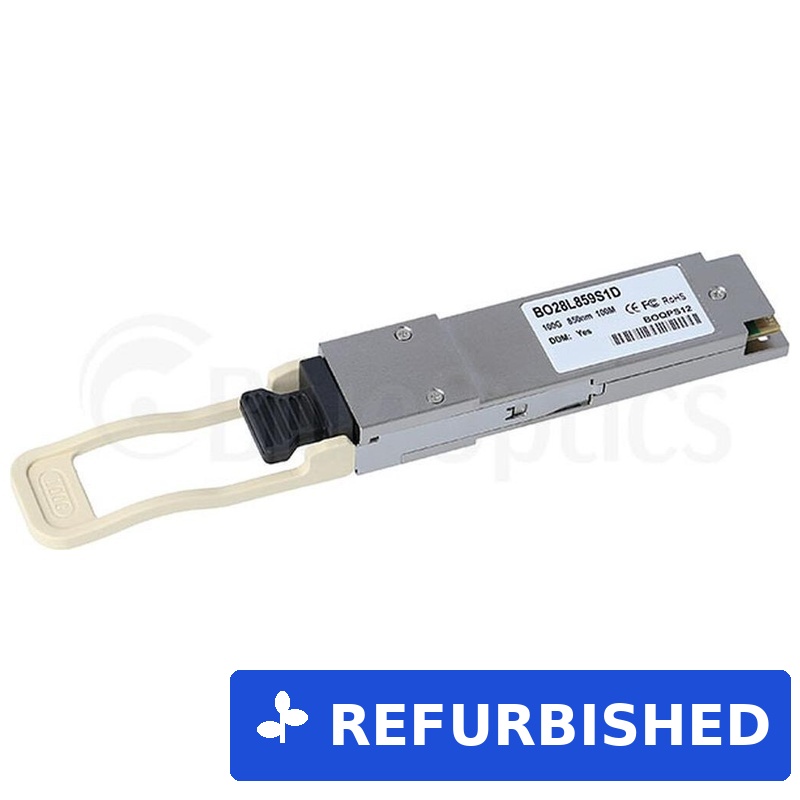 Alcatel-Lucent QSFP-100G-SR4 kompatibler BlueOptics QSFP28 BO28L859S1D (QSFP-100G-SR4-AL-BO) (B-Ware)
