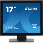 iiyama ProLite T1732MSC-B1SAG, 43,2cm (17''), Projected Capacitive, 10 TP, Kit (USB), schwarz Touchmonitor (5:4), 43,2 cm (17''), Projected Capacitive, Multi Touch (10 Punkte), 1280x1024 Pixel, VESA Mount (100x100 mm), Reaktionszeit: 5ms, Helligkeit 250cd, Blickwinkel 170/160°(H/V), 1000:1, Antiglare, Audio, VGA, Display-Port, HDMI, inkl.: Kabel (USB, Audio, HDMI, Display Port), Netzkabel, QSG, IP54, Farbe: schwarz (T1732MSC-B1SAG)