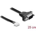 Delock Serielles Anschlusskabel RS-232 D-Sub 9 Pin Stecker zu JST XH 4 Pin Pfostenbuchse 25 cm (91277)