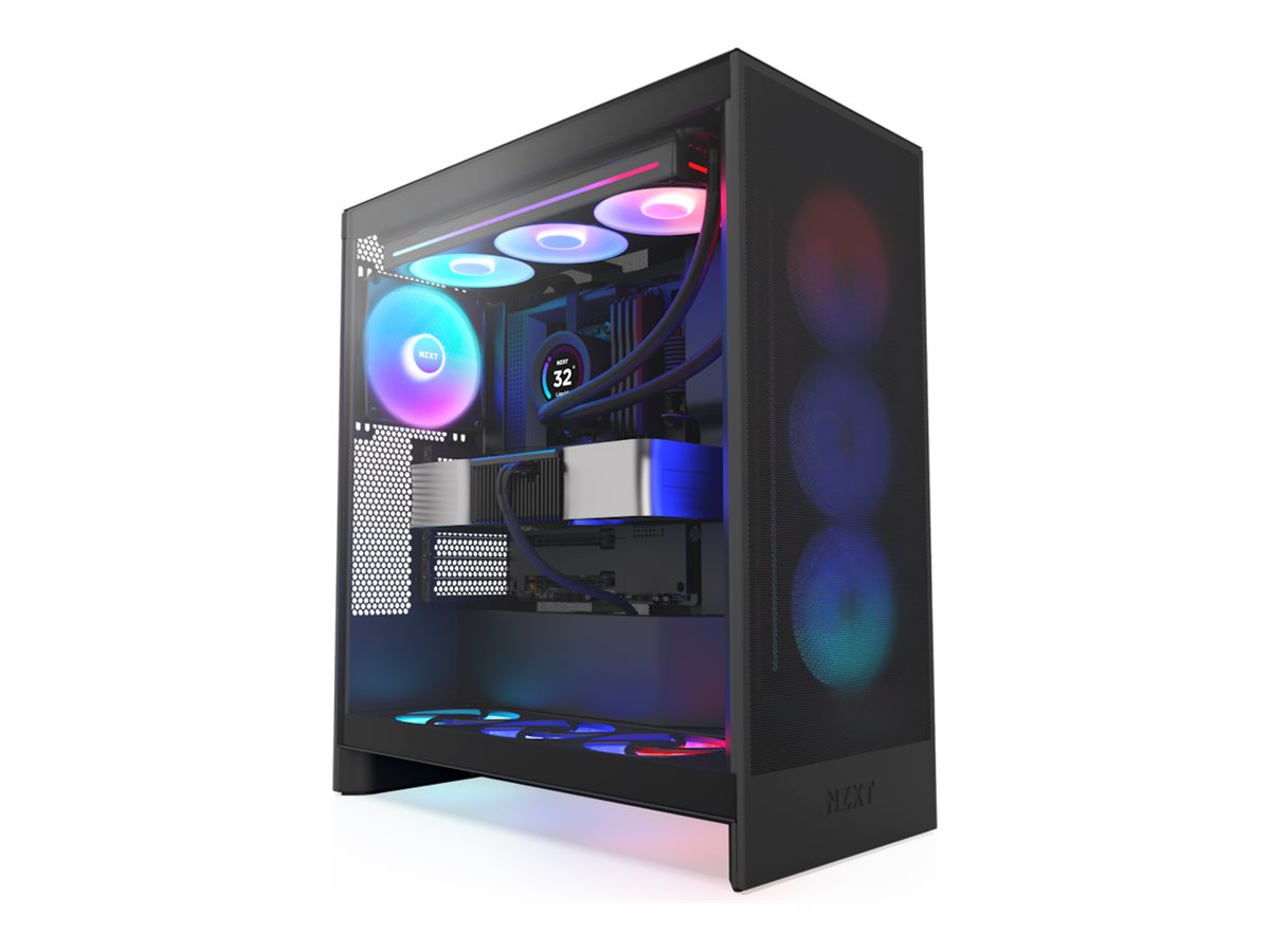NZXT H7 Flow RGB Midi Tower Gehäuse E-ATX Tempered Glass Mattschwarz