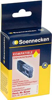 Soennecken Tintenpatrone 80170 wie Canon CLI551XLY gelb (80170)