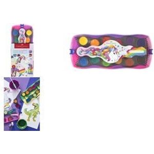FABER-CASTELL Einhorn Wasserfarbkasten 12 Farben (125035)